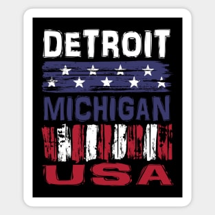 Detroit Michigan USA T-Shirt Sticker